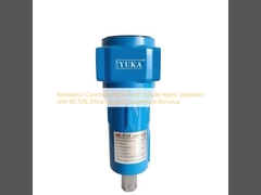 Korrosionsbeständigkeit innen und außen am Hydroabscheider mit 99,73 % Wirkungsgrad und Kondensatableitung